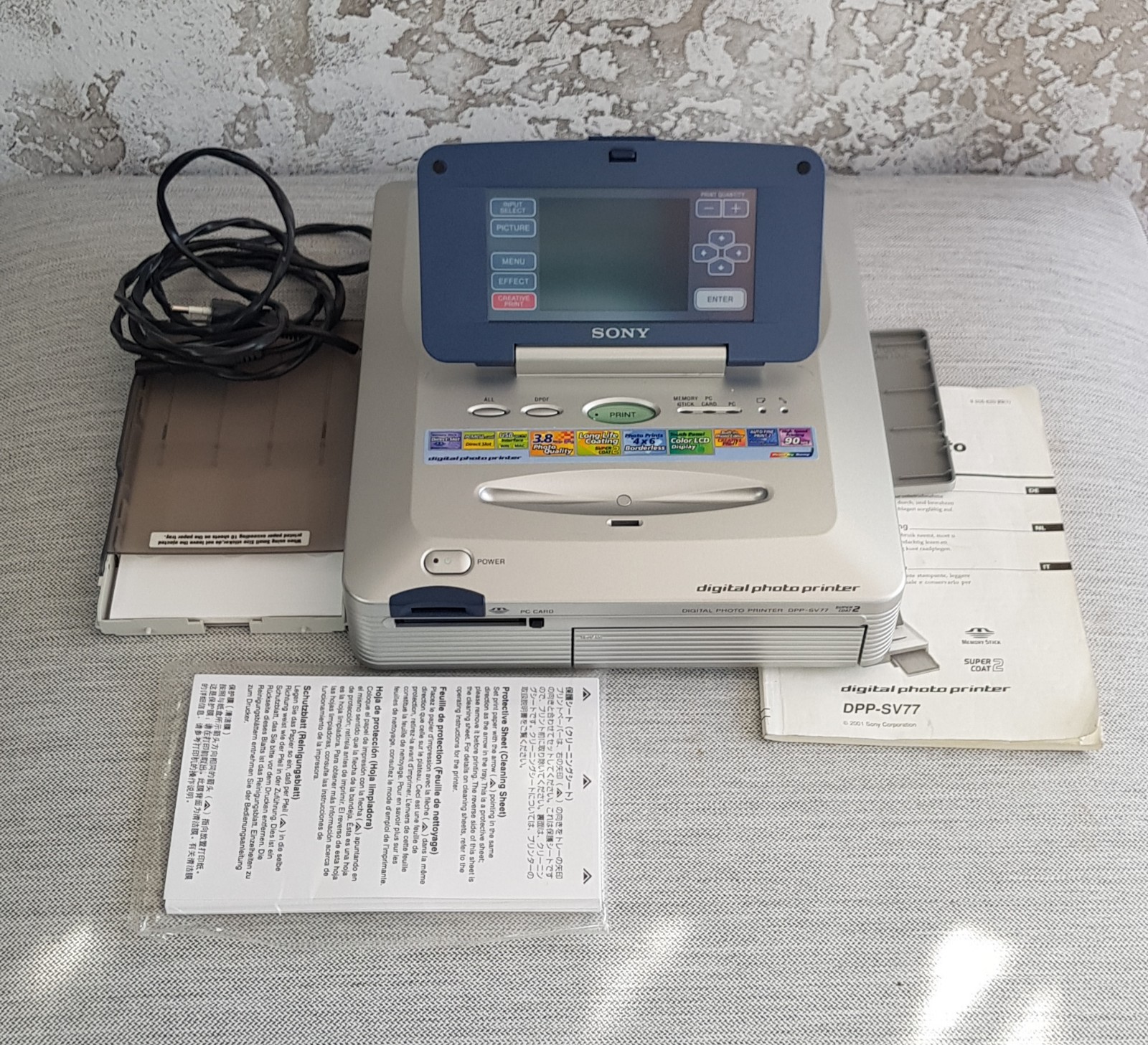 Sony Photo Printer Set DPP-SV77 Digital Photo Printer - Made in Japan, Tested
