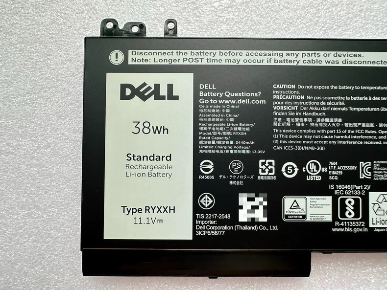OEM RYXXH Battery for Dell Latitude E5450/12 5000 E5250 (P25S001)/11 3150 3160