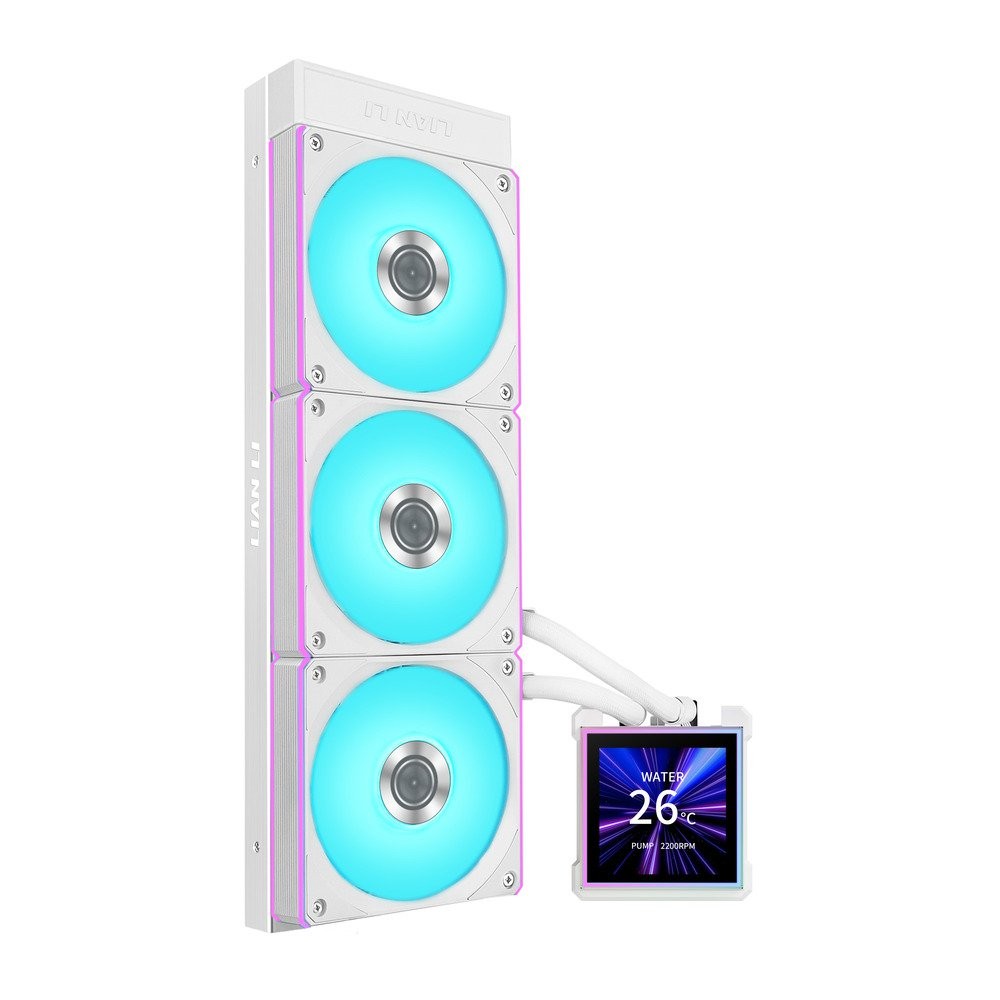 LIAN-LI Hydroshift II LCD-S 360 CL HS2LCDS36CW CPU Cooler 360mm AIO 3x 120 RGB W