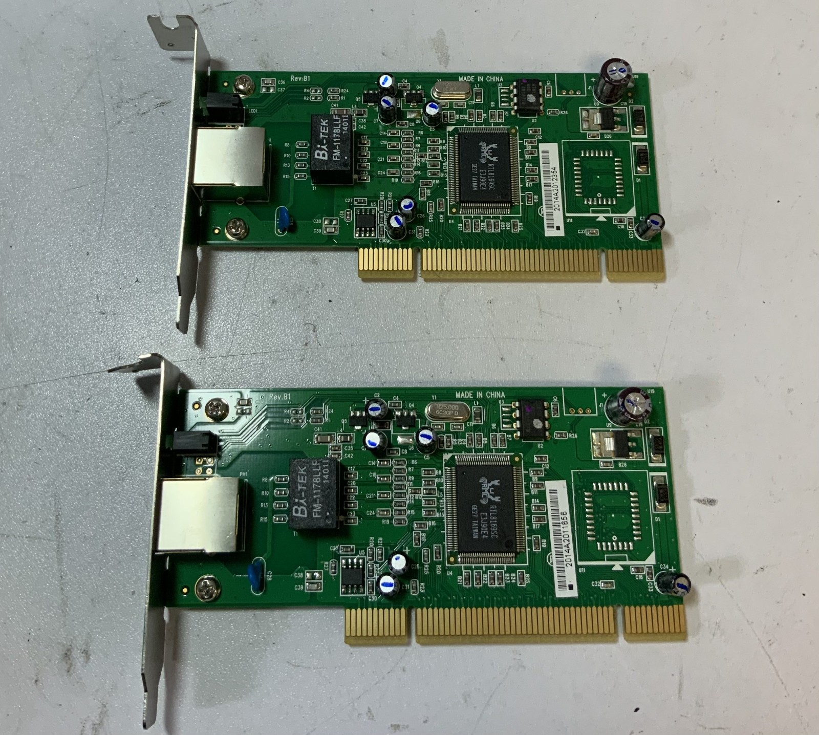 (Lot of 2) TRENDnet TEG-PCITXRL 1-Port Low Profile Giga. PCI Network Card "Q4C"