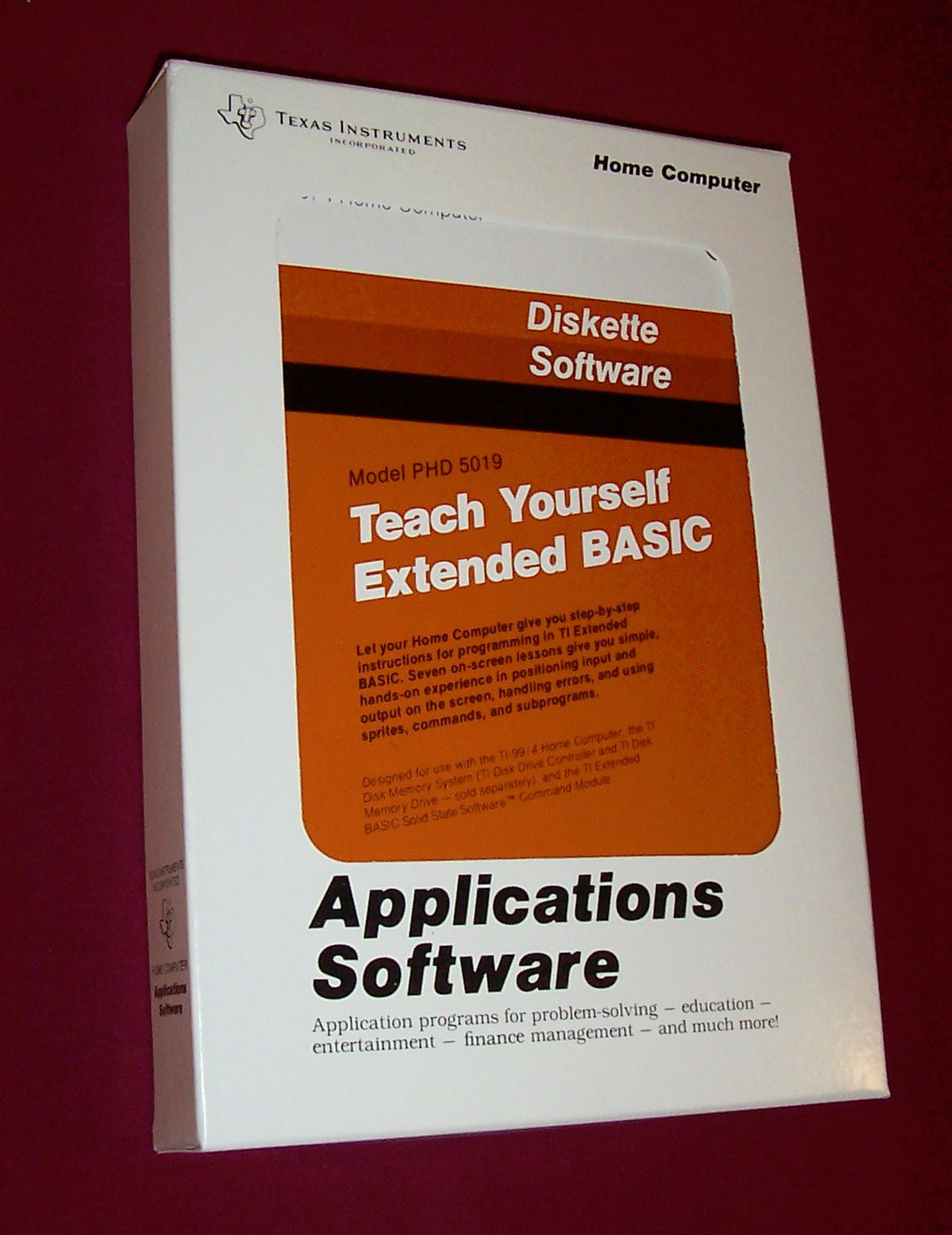 NEW TI-99/4A TI-99/4 Disk TEACH YOURSELF EXTENDED BASIC NOS Diskette Educational