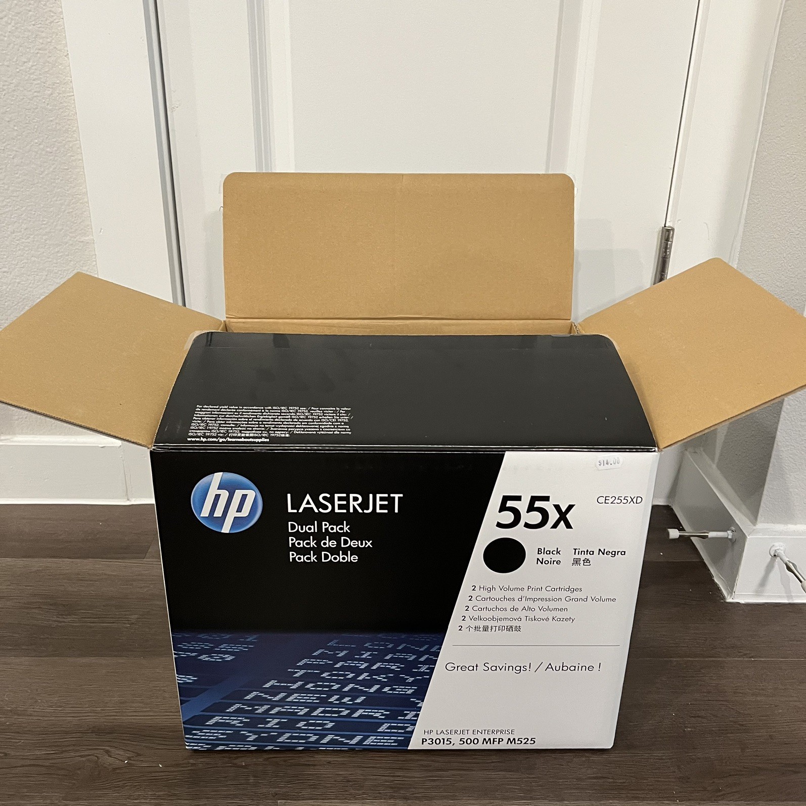 NEW 1/2 Genuine HP 55X Black Toner Dual Pack CE255XD OEM New High Yield 1-Pack
