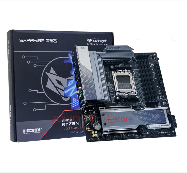 Sapphire NITRO B850M WIFI mATX AM5 Mainboard Support Ryzen 7000 8000 9000 Series