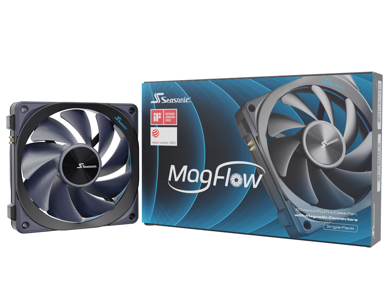 Seasonic MAGFLOW 120mm High Performance PWM Fan - Black
