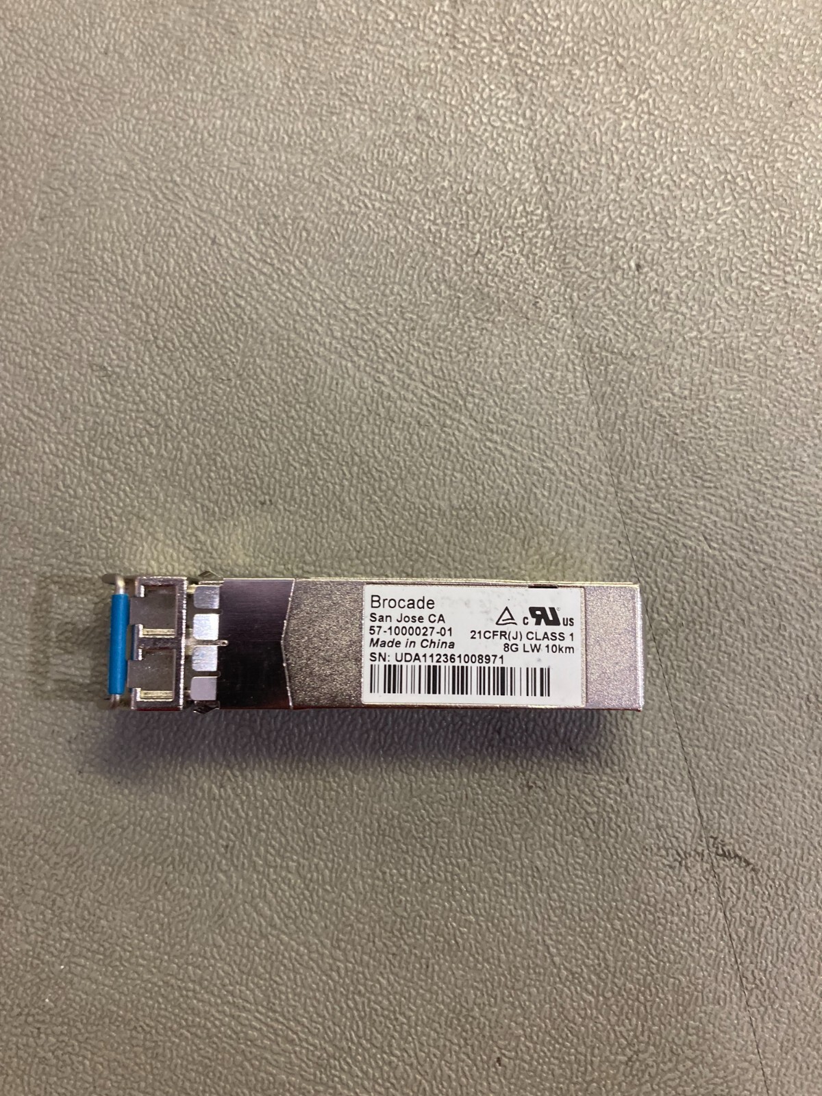 BROCADE COMMUNICATIONS SYSTEMS 8G LW 10KM 21CFR(J) CLASS 1 57-1000027-01