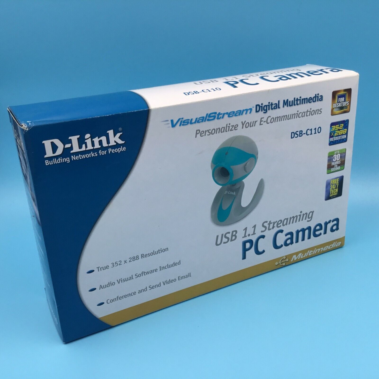 D-Link DSB-C110 VisualStream30 FPS USB 1.1 Streaming PC Web Cam/Camera NIB