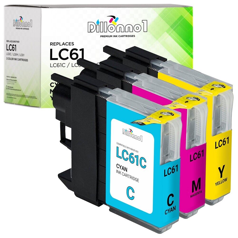 3PK LC61 LC-61 Ink Cartridges For Brother MFC 295CN 495CW 5490CN 5895cw