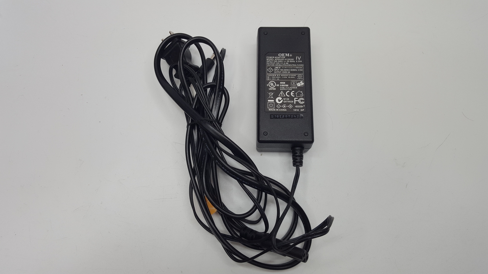 OEM AC Adapter 24W 12V 2.0A ADS0243-U120200