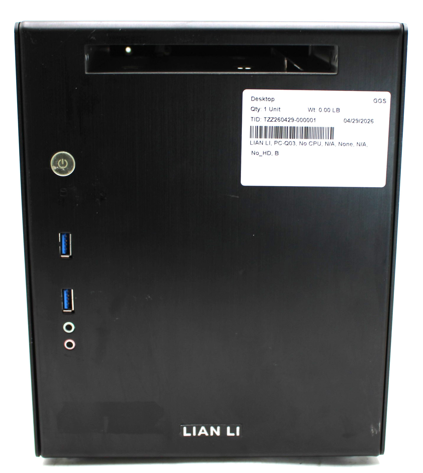 LIAN LI PC-Q03 Black Aluminum Mini-ITX Case Desktop Tower + Antec 500w PSU
