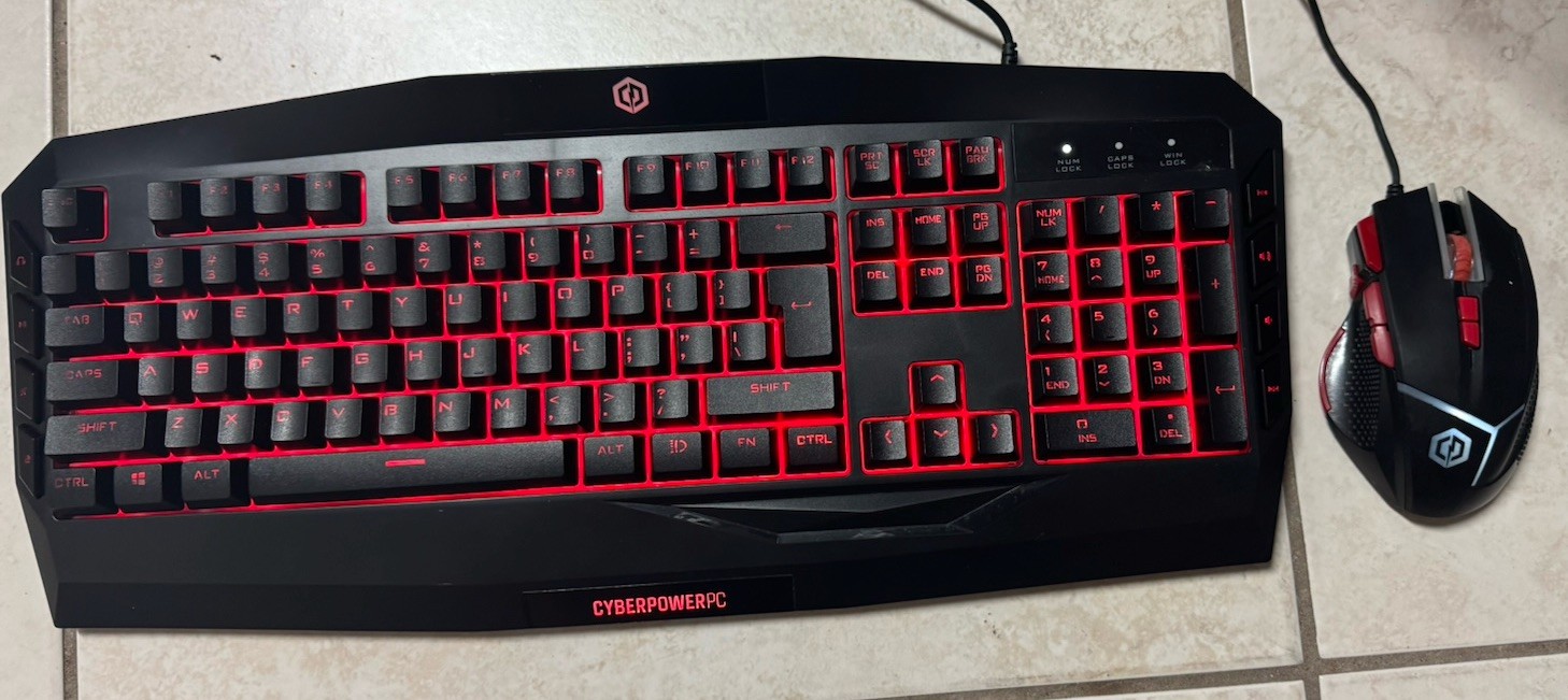 Cyber Power PC Gaming RBG - USB Keyboard and Gaming USB Mouse - 