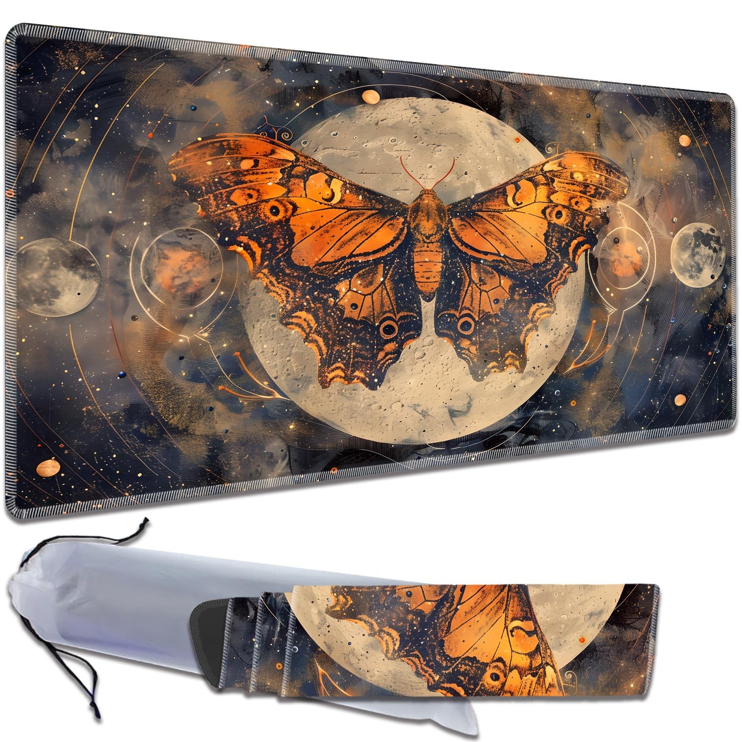 MTG Playmat, Smooth Surface Game Play Pad MTG TCG 24 x 14 inch with Storage B...