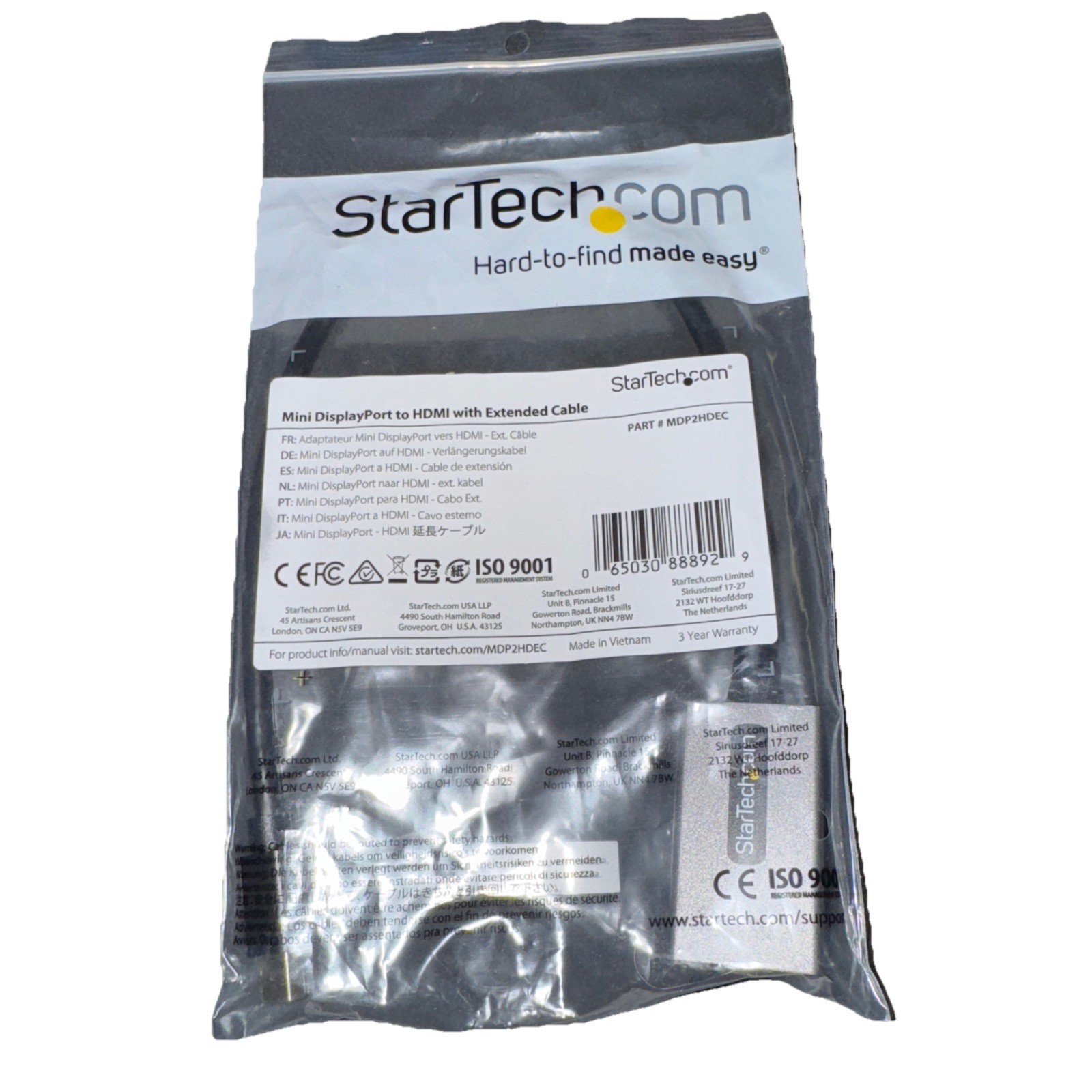 StarTech.com Mini DisplayPort to HDMI Adapter Dongle, mDP to HDMI