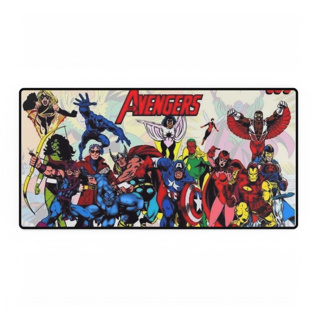 Marvel Comics Avengers Logo And Team Ensemble Mouse Pad Desk Mats