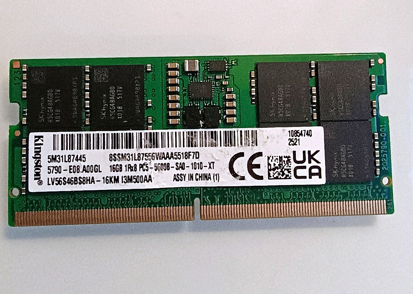 Kingston 16GB Memory DDR5-SODIMM 5600MHz Memory - 5M31L87445