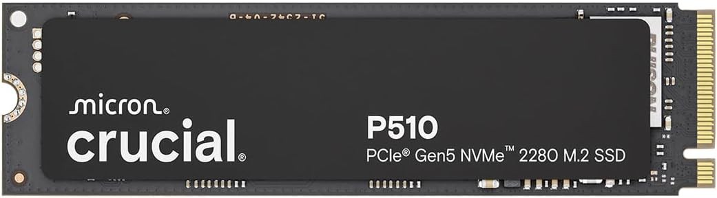 Crucial P510 PCIe Gen5 NVMe 2TB SSD Up to 10,000MB/s Laptop & Desktop