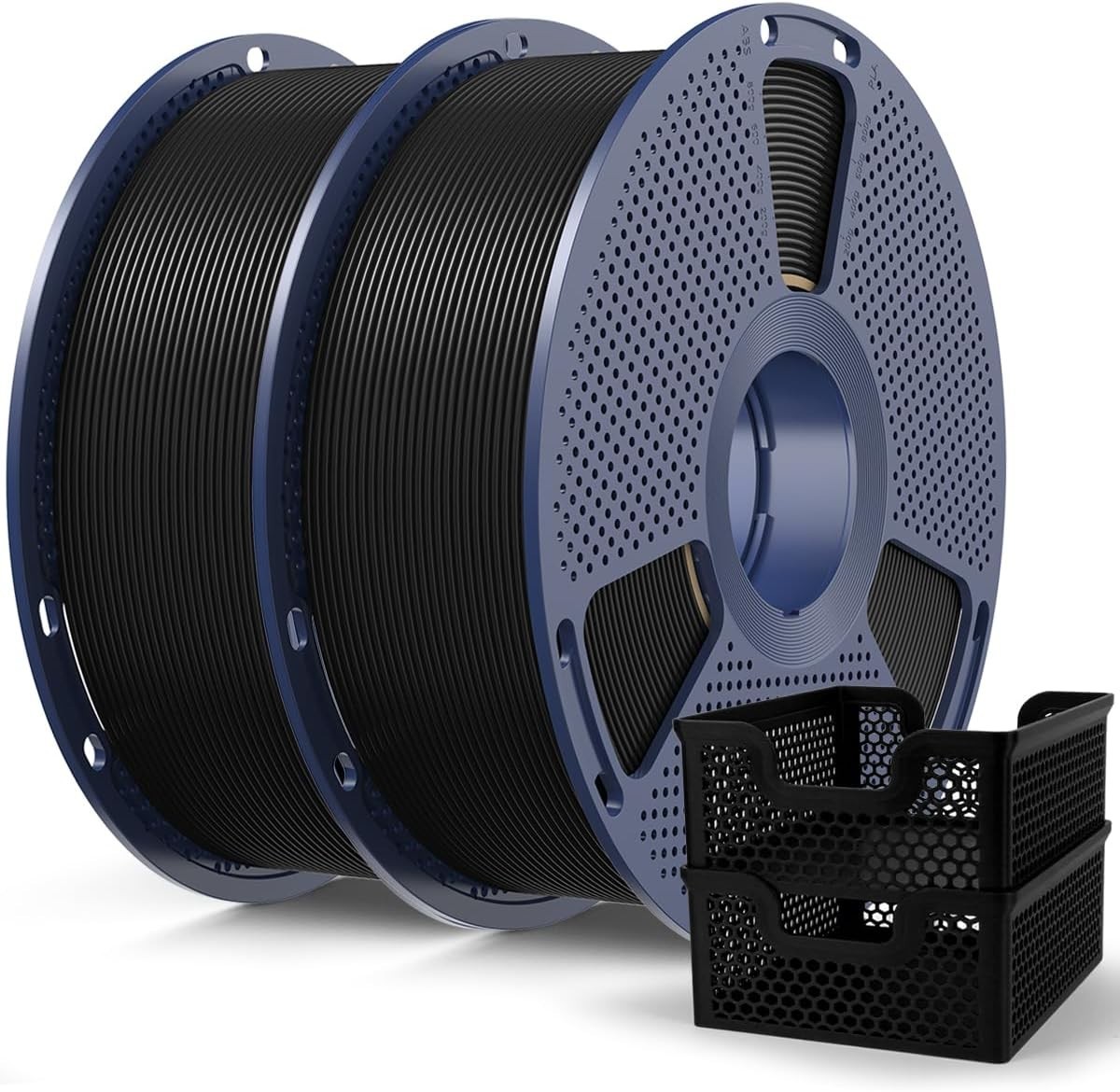High-Speed 1.75mm PLA Plus 2.0 Filament - 2KG Black, Tough & Strong, Accurate +/