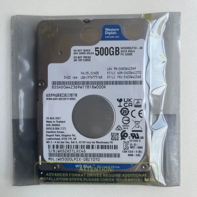 Western Digital WD5000LPZX 500G 2.5" SATA 5400RPM 128M HDD hard Drive