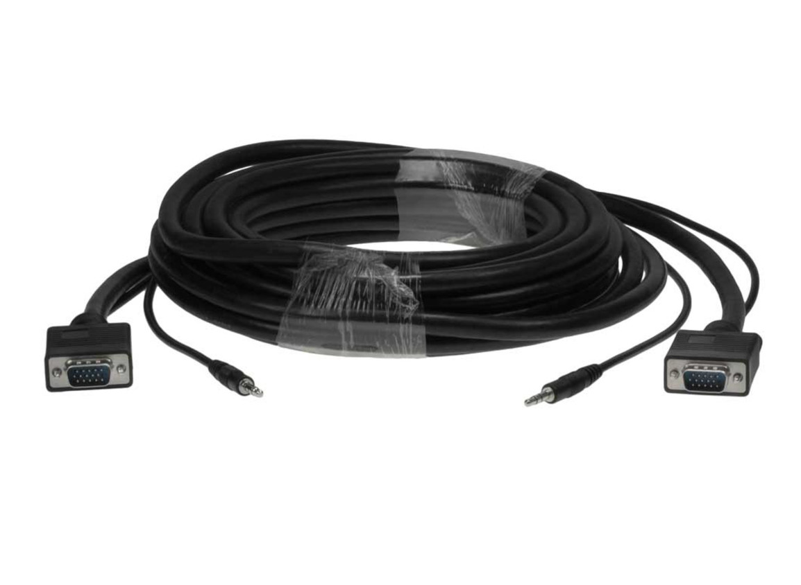 PTC 25 ft Premium VGA / SVGA / SXGA Cable w/Audio 3.5mm Stereo Plugs
