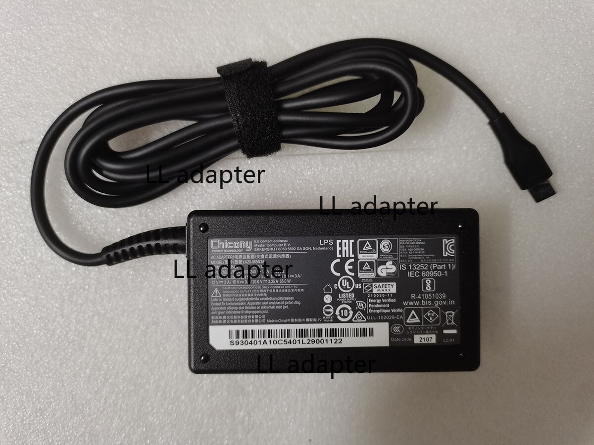OEM Original Chicony 65W USB-C Adapter For MSI SUMMIT E16 Flip Evo A13MT Laptop