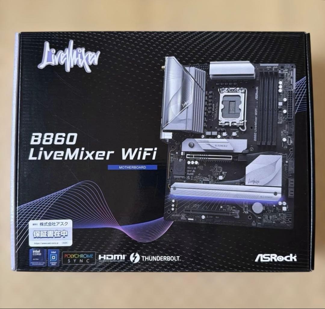 ASRock B860 LiveMixer WiFi ATX Motherboard DDR5 LGA1851 Unused