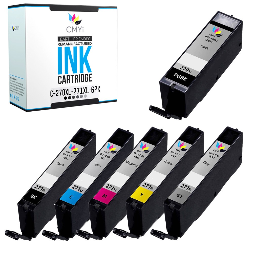 CMYi 6PK PGI-270XL CLI-271XL Ink Cartridge for Canon PIXMA MG7720 TS8020 TS9020