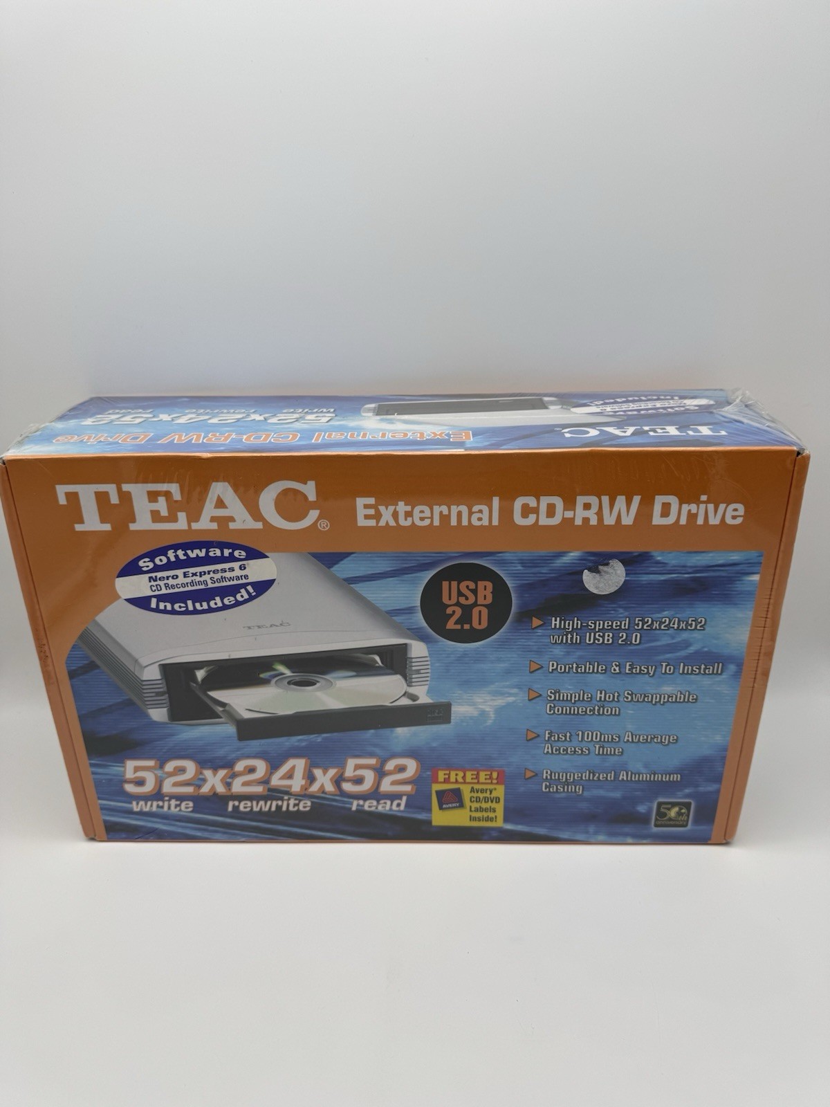 TEAC CD-RW Drive CDWE552E/Kit 52x24x52 CD Burner New Sealed Vintage 2003