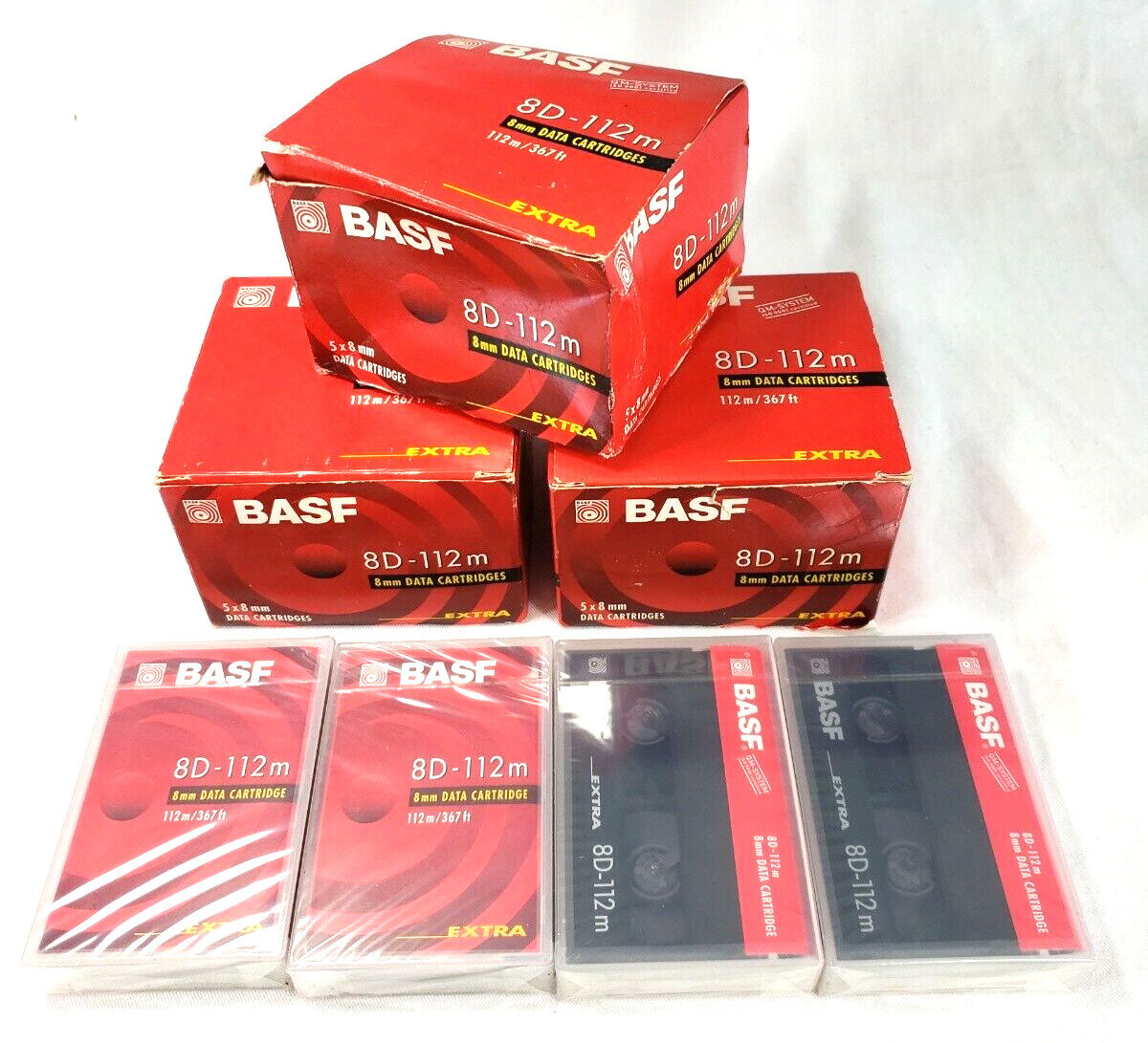 BASF 14 Extra 8D-112m Data Cartridges - NEW, Sealed, in Plastic Cases IOB       