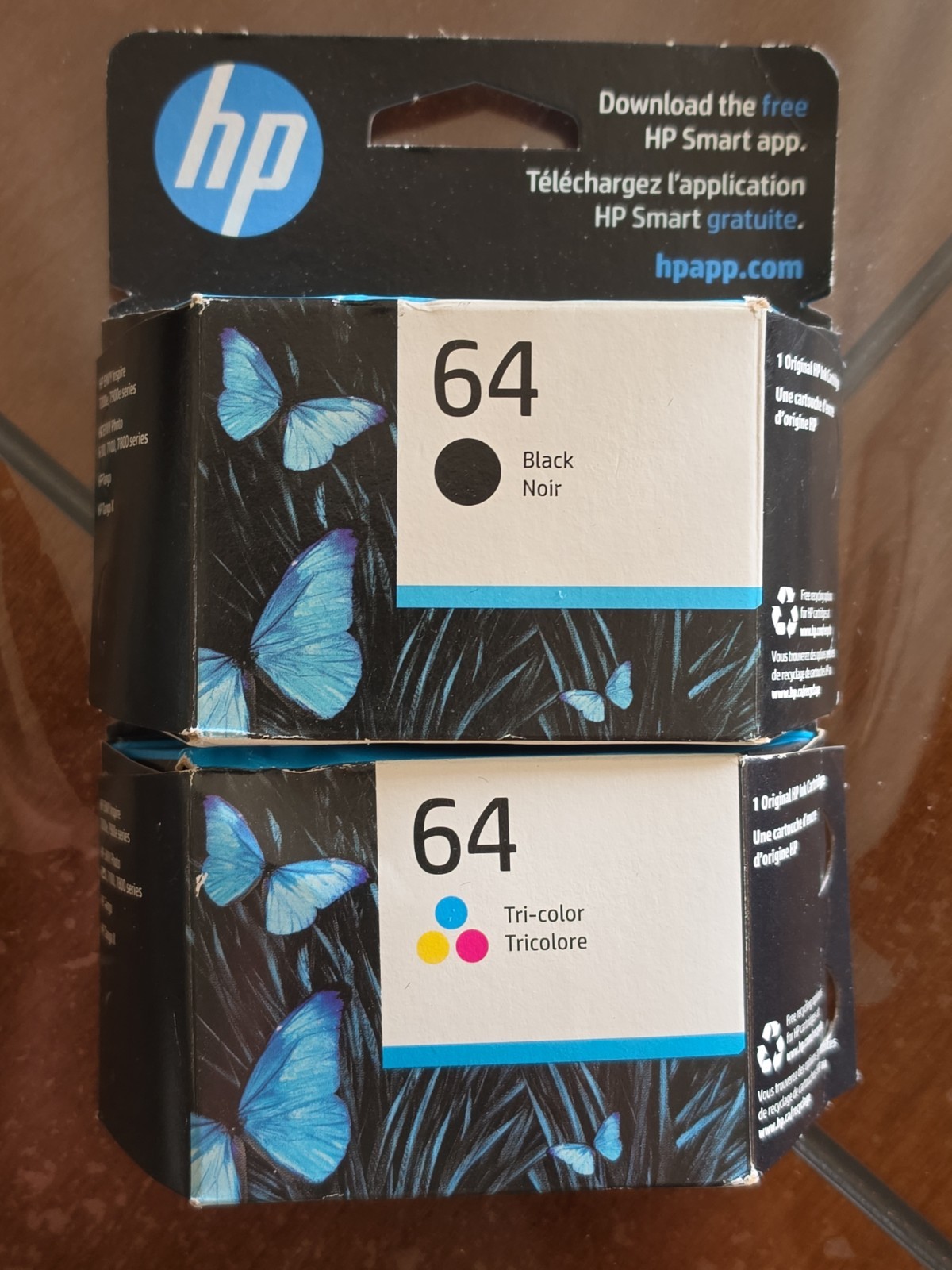 Mar/2026 Genuine HP 62 Combo 2-PACK Black Tri-Color Ink Cartridges