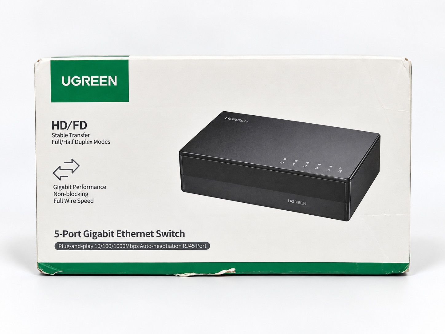 UGREEN 5-Port Gigabit Ethernet Switch 10/100/1000Mbps Plug & Play RJ45 Network