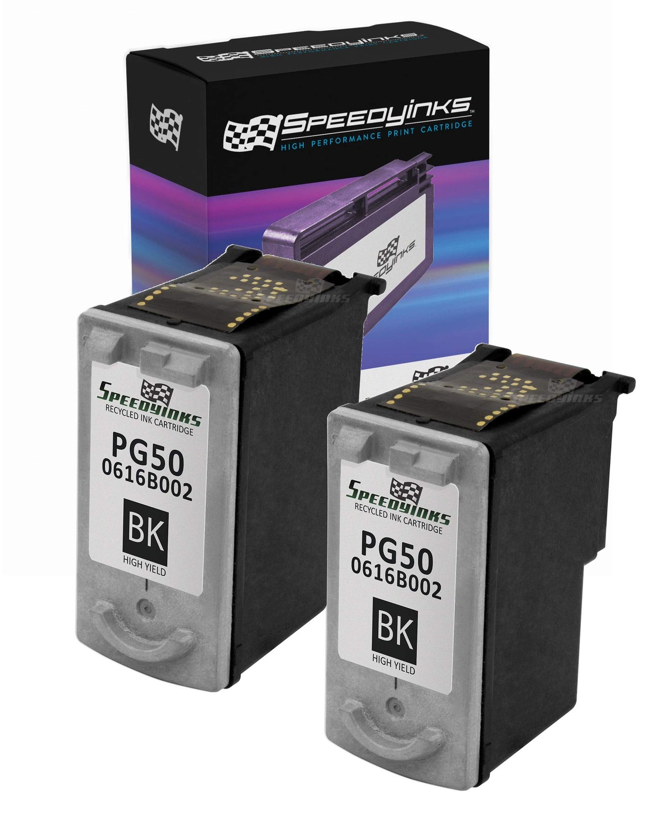 2PK Reman PG-50 PG50 for Canon BLACK Ink Cartridge PIXMA MX300 MP450 MP180 MP460