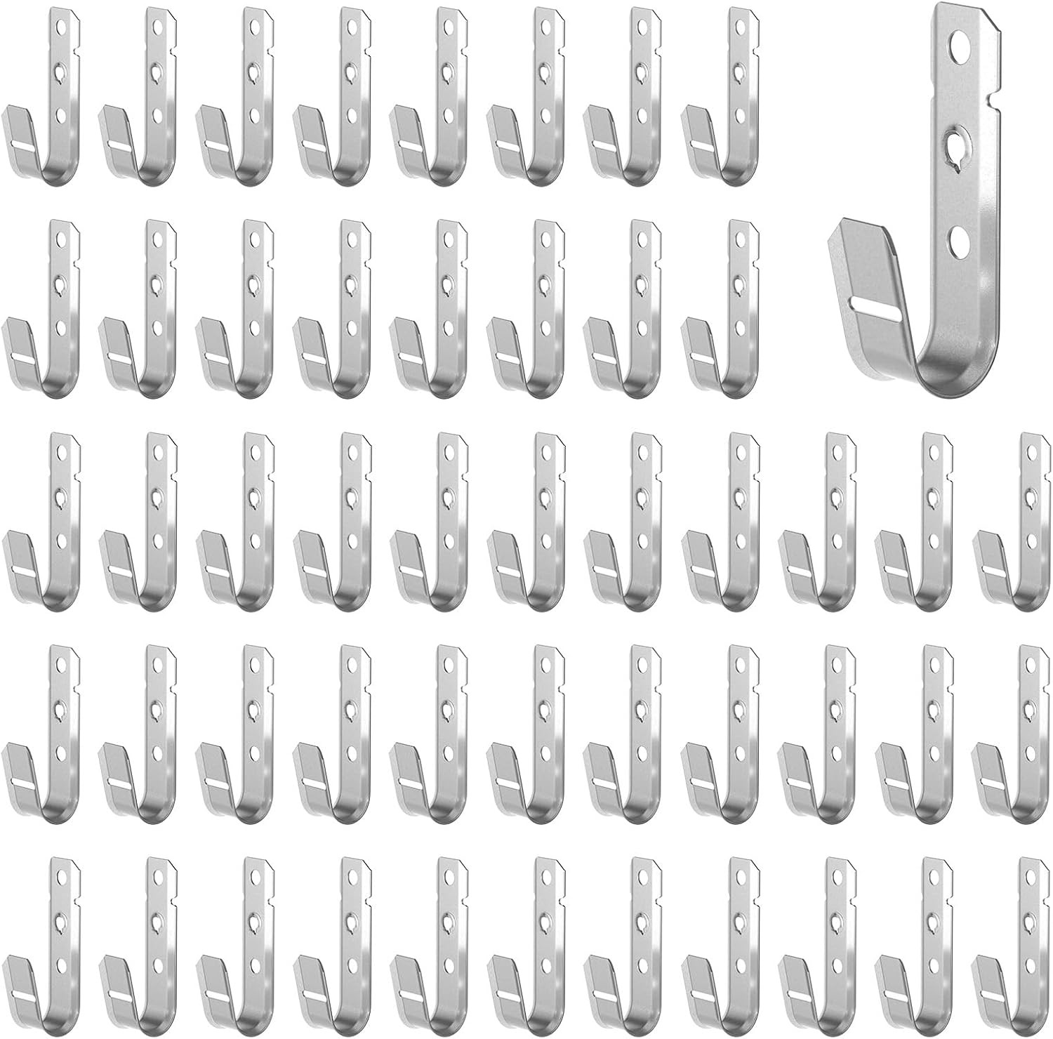 50 Pack Cable Support J Hook 3/4 Inch