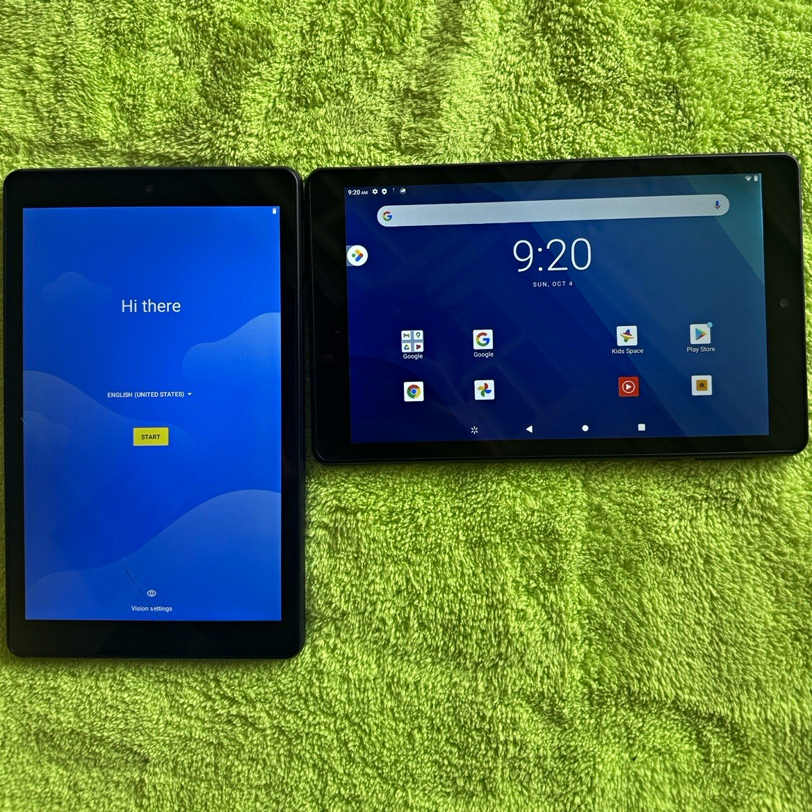 Onn 100003561 Android Tablet Lot of 2, 8 inch Black Android 10. (WOKING COND)