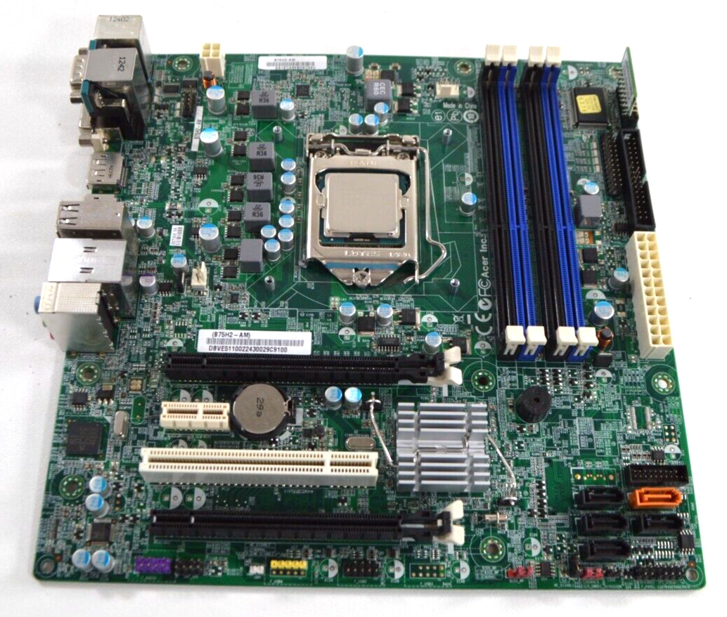 Acer B75H2-AM Socket 1155 DDR3 Intel B75 w/ i5-3330 3.0 GHz SR0RQ Motherboard