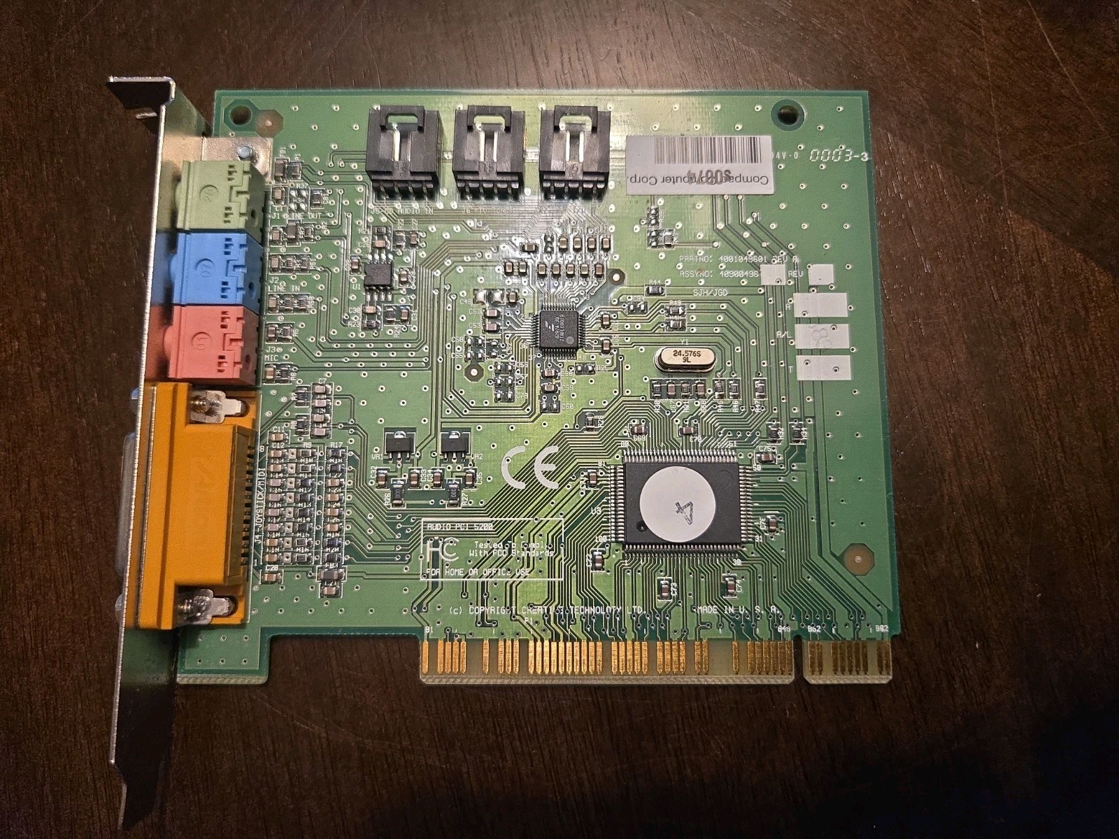 Compaq Creative Labs Ensoniq Sound Blaster 0026 Sound Card Audio PCI 5200 128V