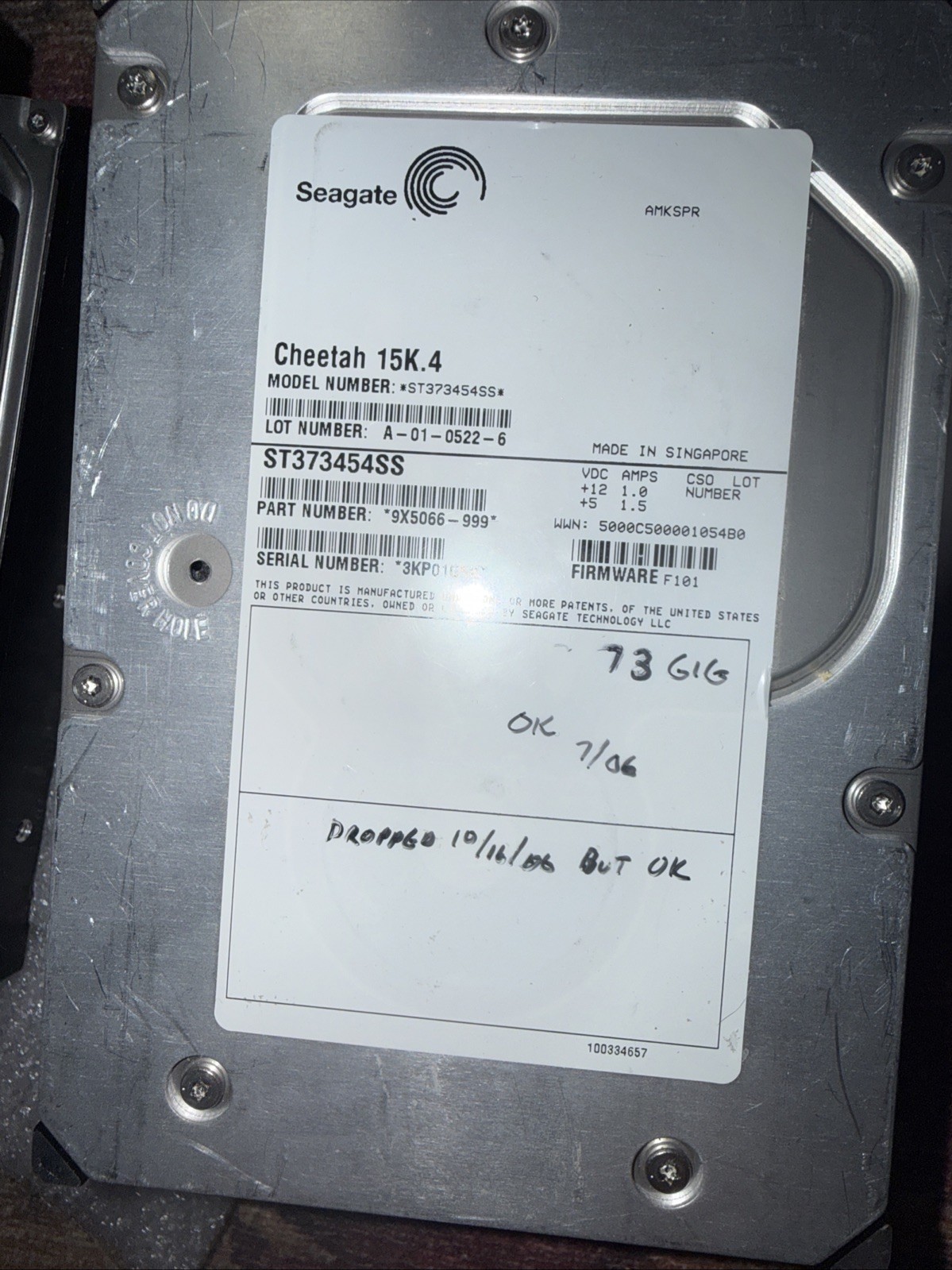 Cheetah 15K.5 73GB 15KRPM 3.5" ST373455FC FC fiber Hard Drive