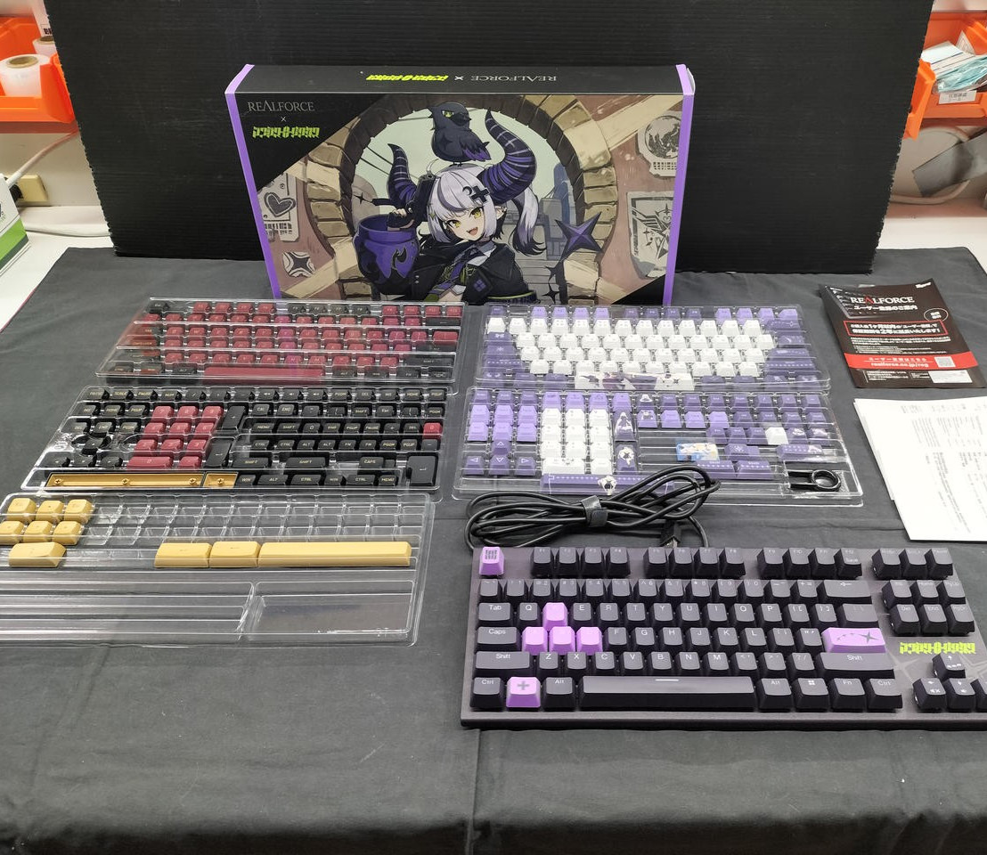 Topre REALFORCE GX1 hololive Laplus Darkness X1UDL1 US Layout Bundle w/ Extras