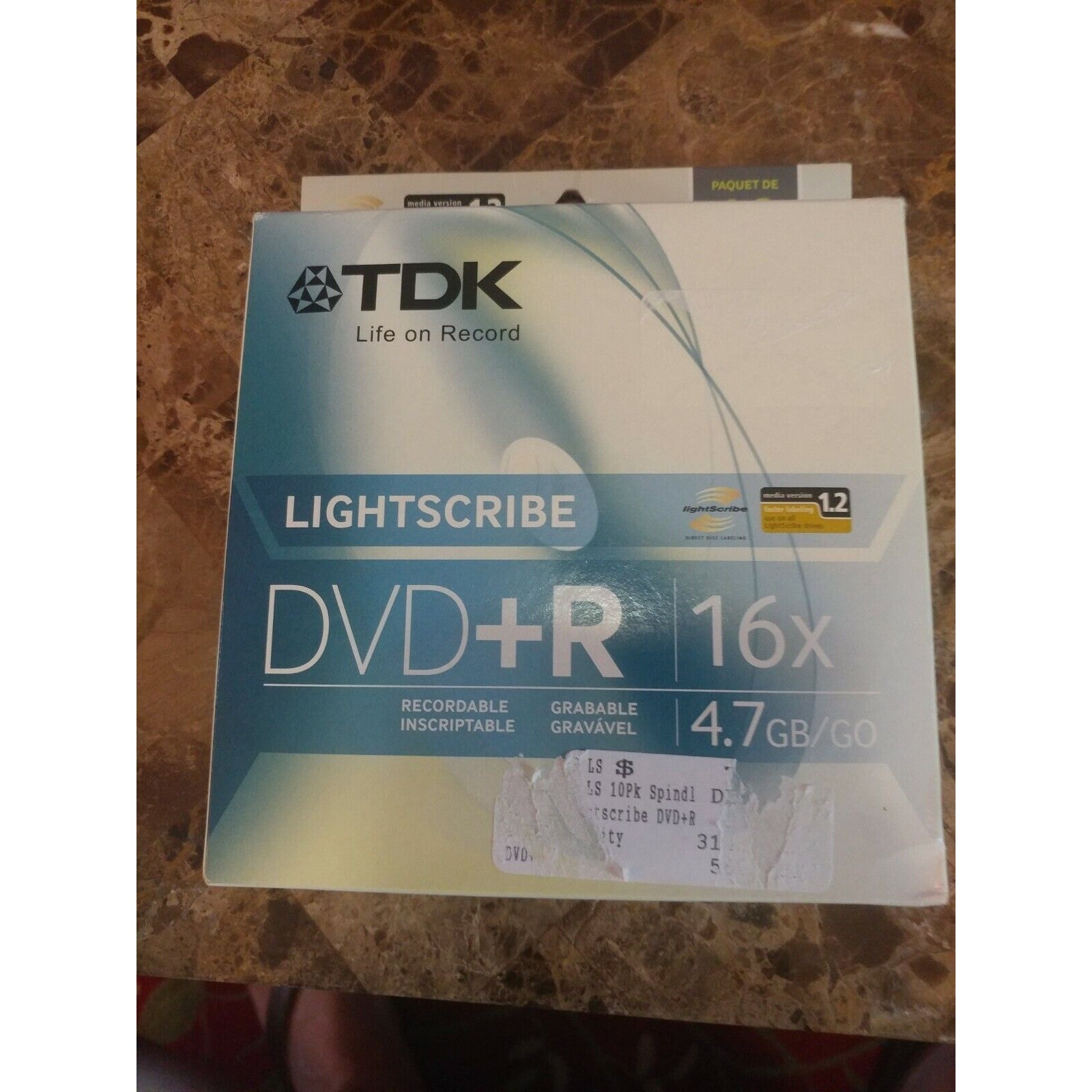 TDK LIGHTSCRIBE DVD+R 16x 4.7GB 10-pk Cakebox + Retail Box - Burn Custom Discs