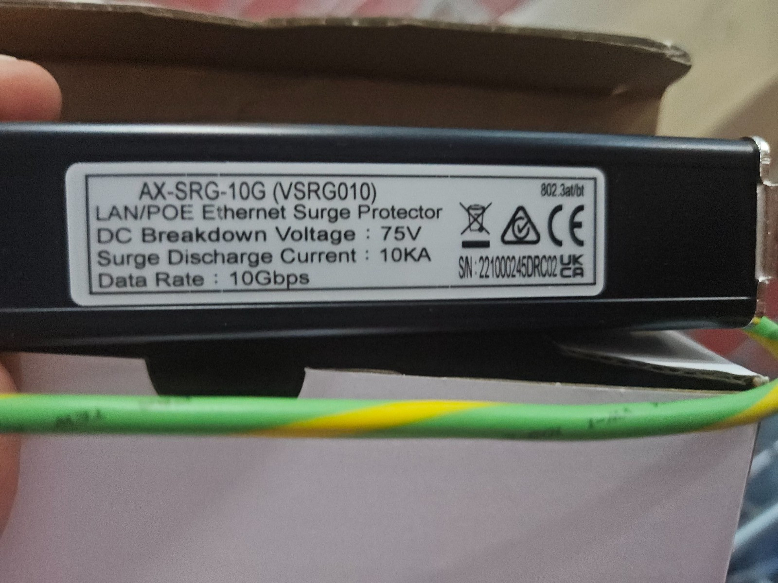 10GbE Ethernet/PoE Surge Protector  SIKLU   PN: AX-SRG-10G Ceragon VSRG010