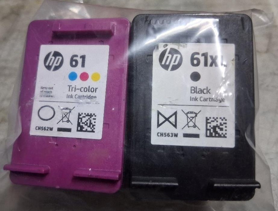 Set Genuine HP 61XL Black & 61 Color Inkjet Cartridges Seal Intact NO BOX NO BAG