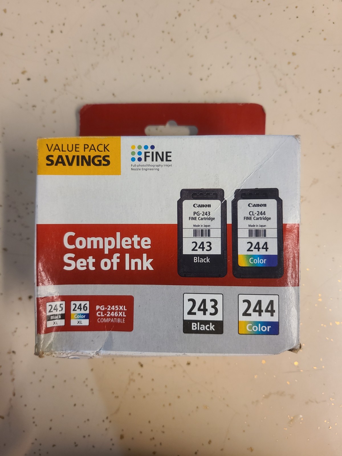Canon PG-243 / CL-244 Genuine Ink Value Pack (2 Cartridges) NEW