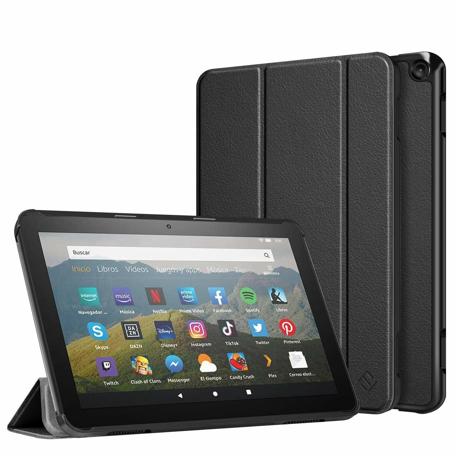 Slim Case for Kindle Fire HD 8 (2024/2022/2020 Release) Lightweight Stand Cover