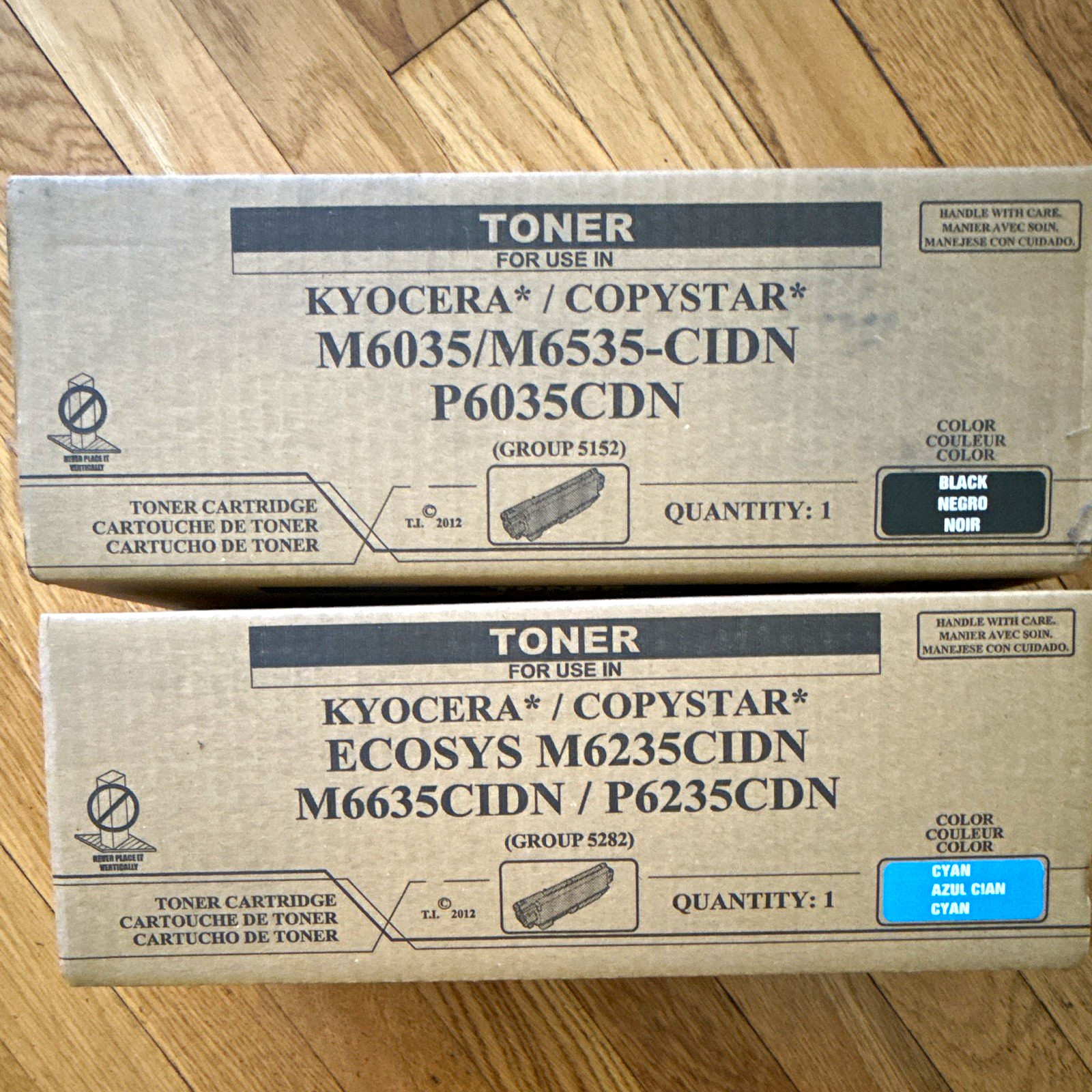 Kyocera Group 5152/5282 Toner Cartridges Black & Cyan for Copystar or Kyocera