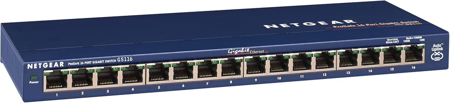 NETGEAR GS116 16-Port Gigabit Ethernet Unmanaged Switch (Open Box)