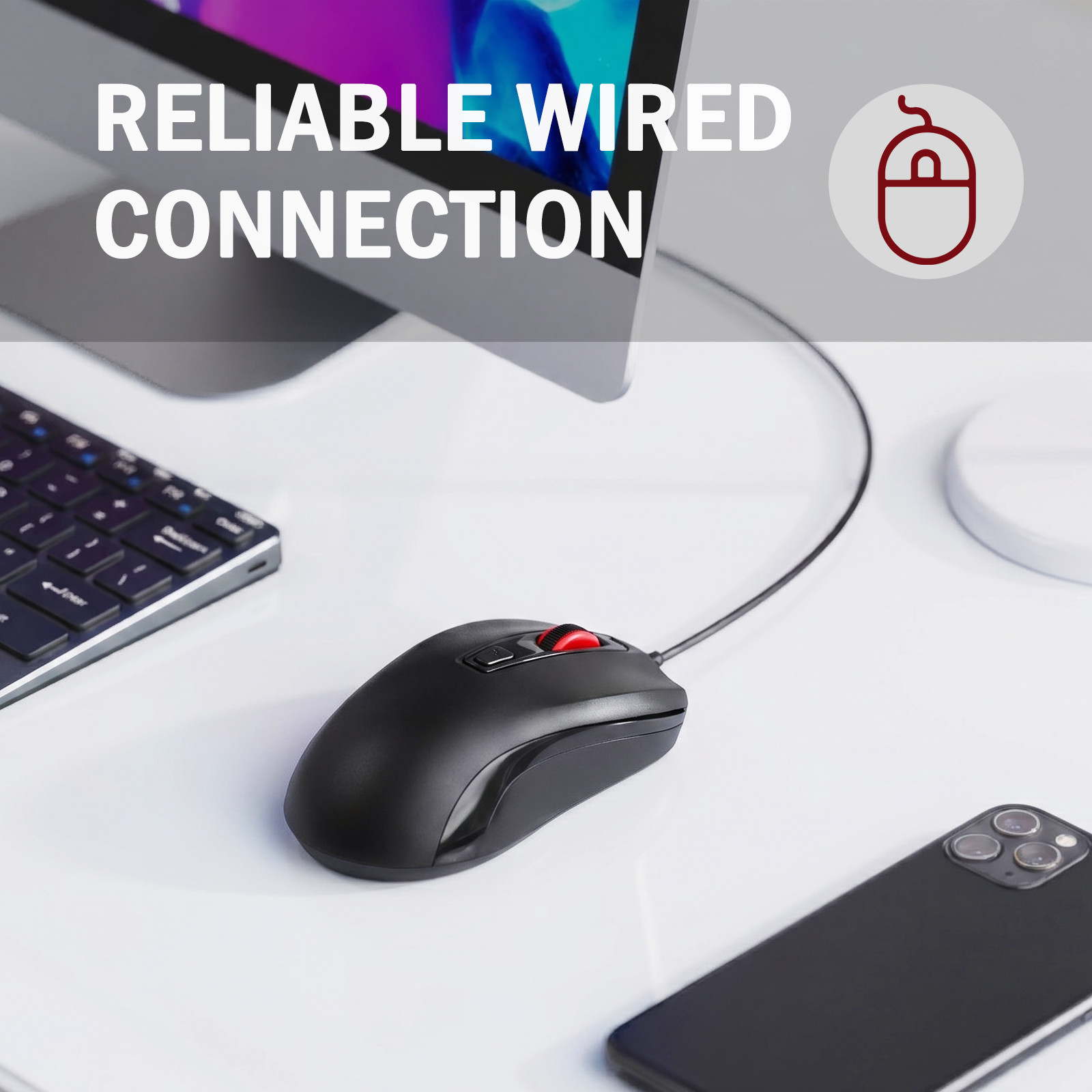 Ergonomic USB Wired Mouse Comfort Sculpted Mice For Laptop Desktop PC Office 1