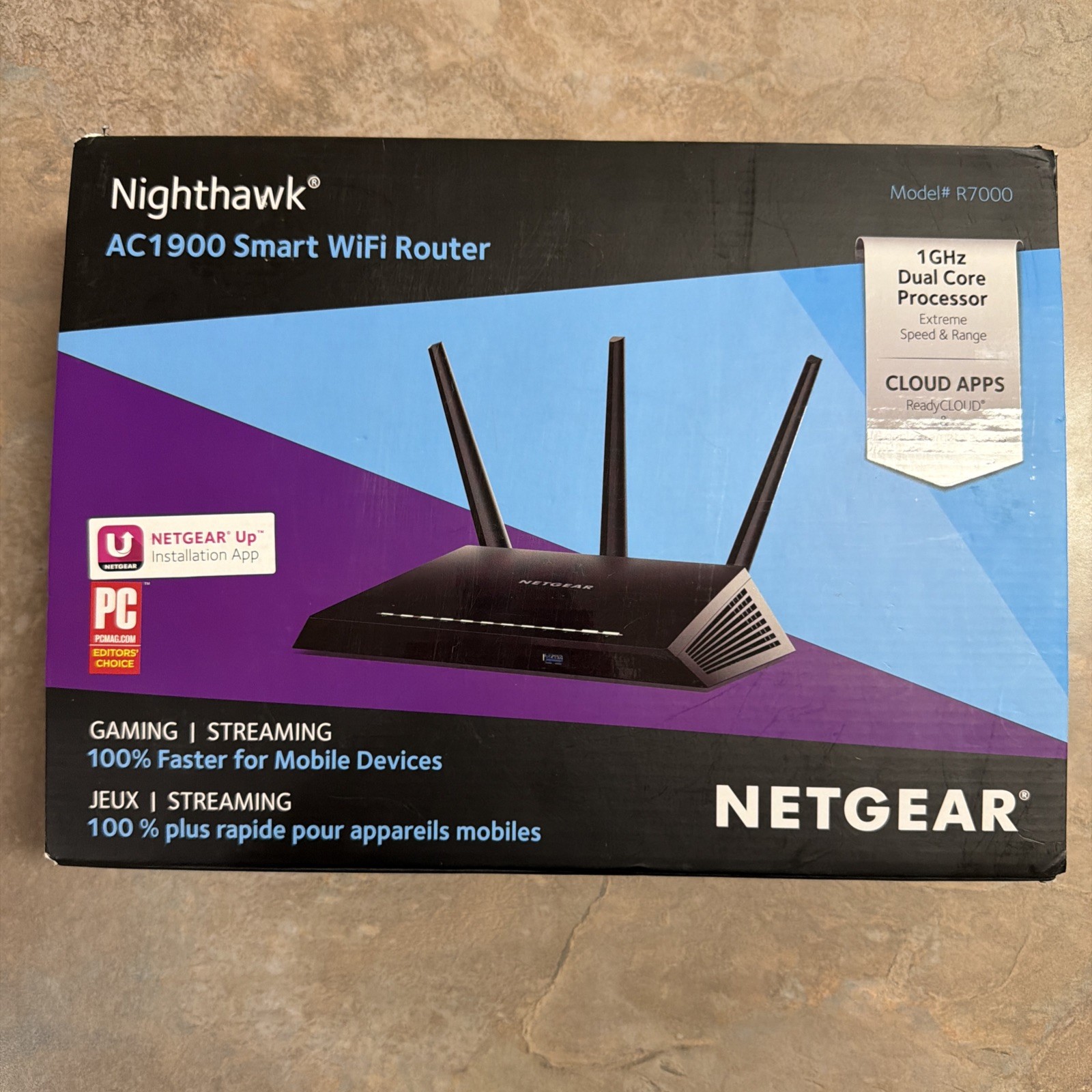 NETGEAR Nighthawk AC1900 R7000 Dual-Band WiFi Router 1900Mbps 4-Port