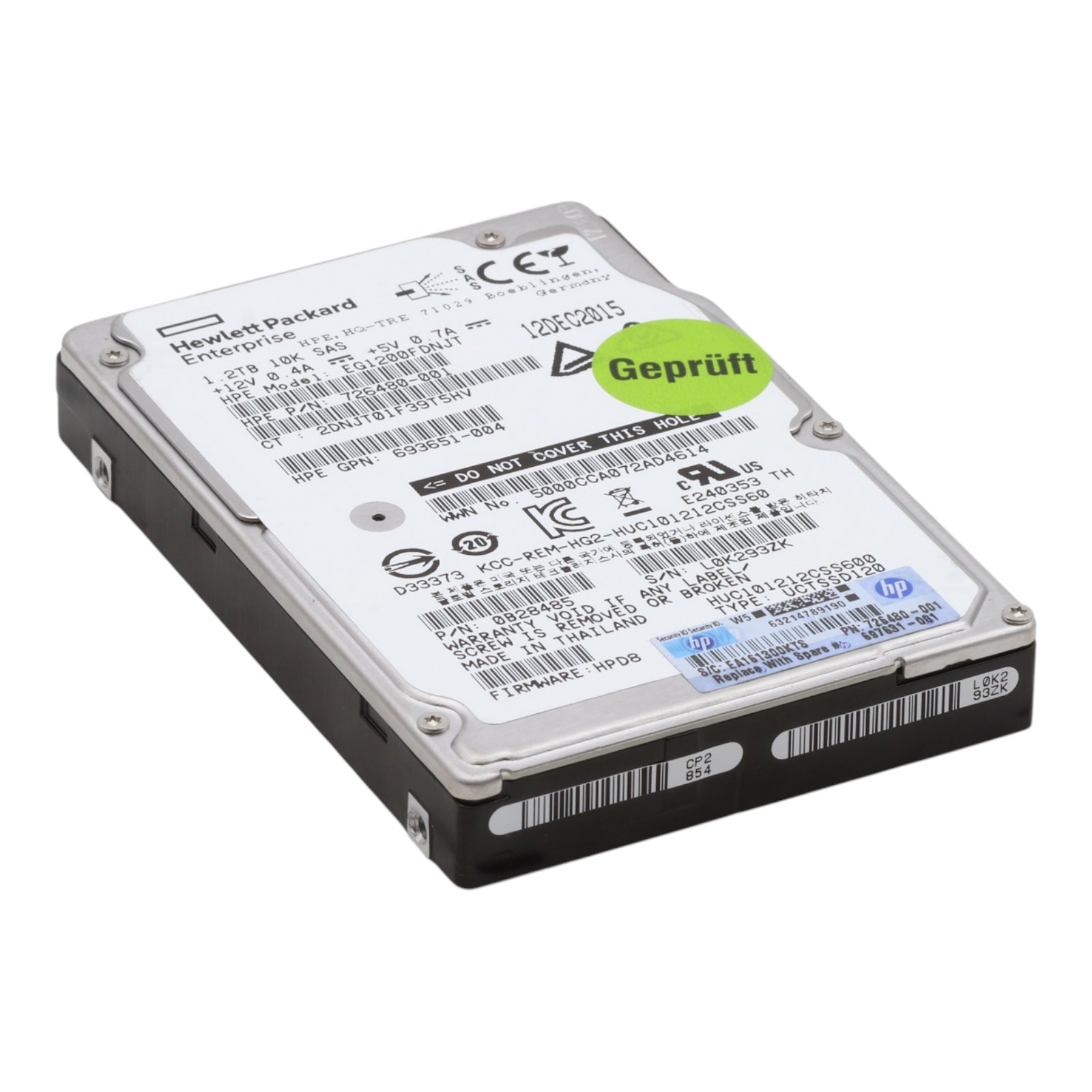 HP 1.2TB 10k SAS-2 6Gb/s EG1200FDNJT 726480-001 697578-005 2.5" Server HDD