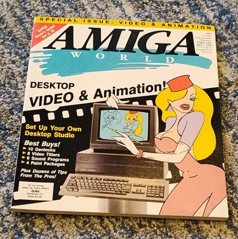 Amiga World Magazine Special Animation Issue 1990 -FREE SHIPPING