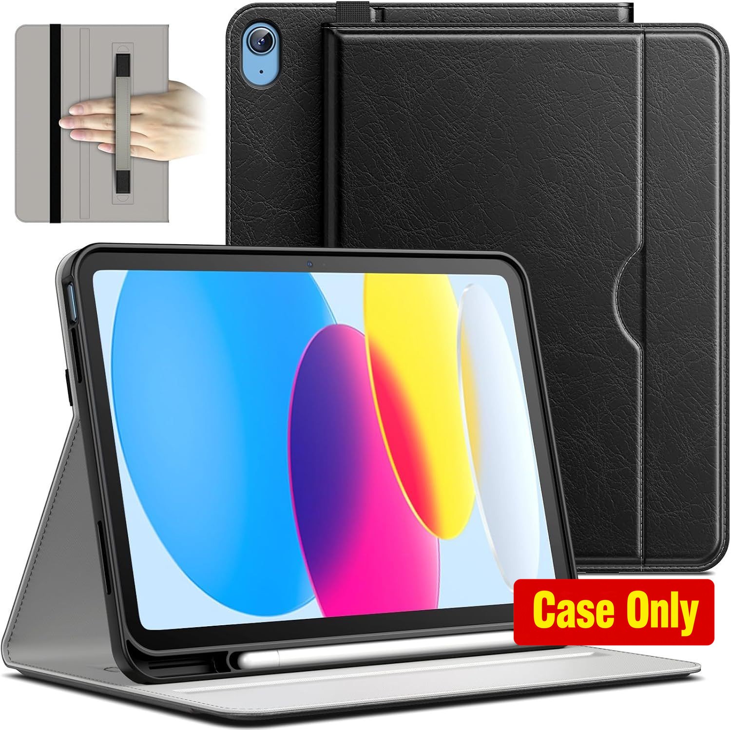 Business Case for iPad 11th/10th Gen, Black, Lightweight, Shockproof