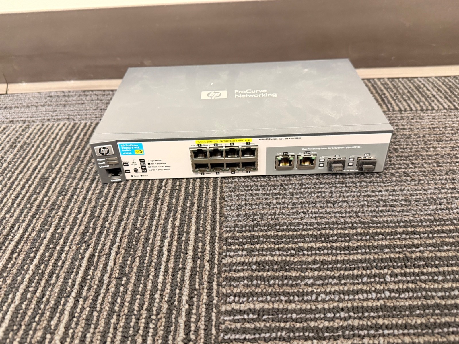 HP  ProCurve 2520G-8 PoE (J9298A) 8-Ports External Switch Managed