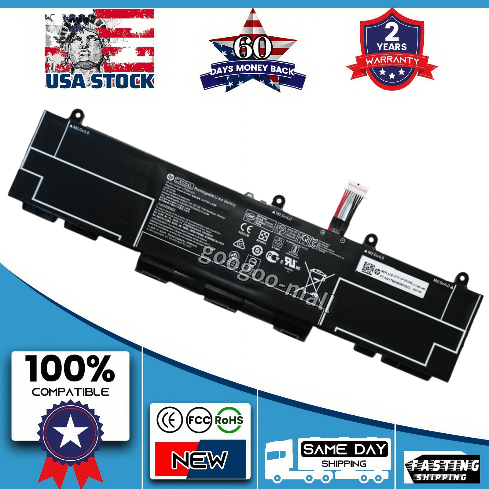 New Genuine L78551-005 CX03XL BATTERY FOR HP ELITEBOOK X360 830 G7, 830 G8 53WH